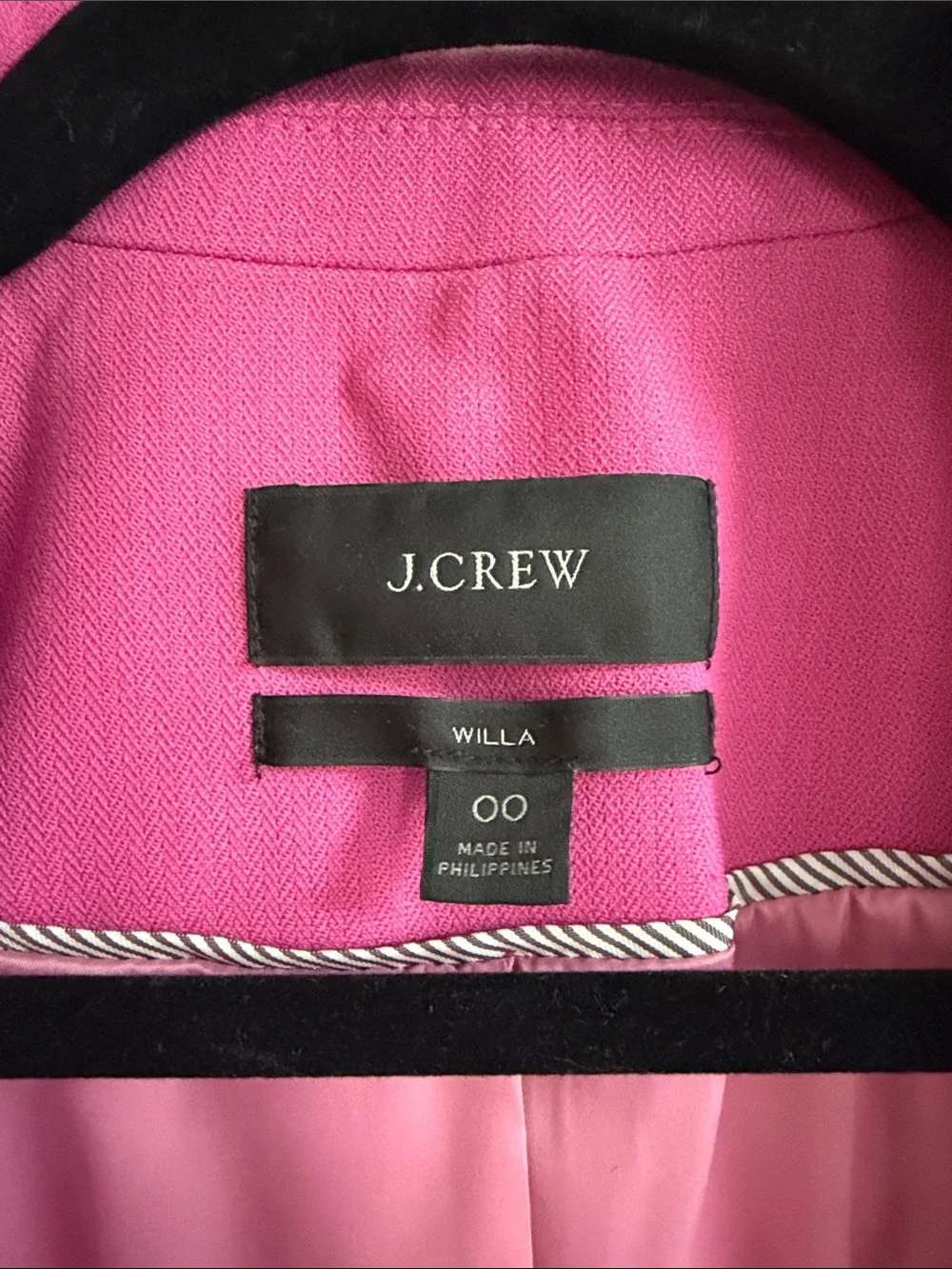 J. Crew Pink “Willa” Wool Blazer